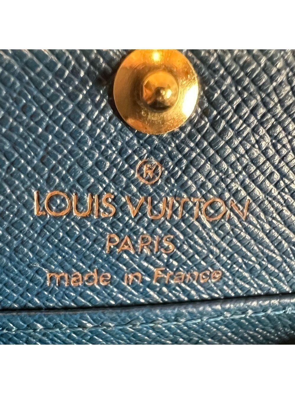LOUIS VUITTON EPI LEATHER BLUE SNAP COIN POUCH - Picture 12 of 13